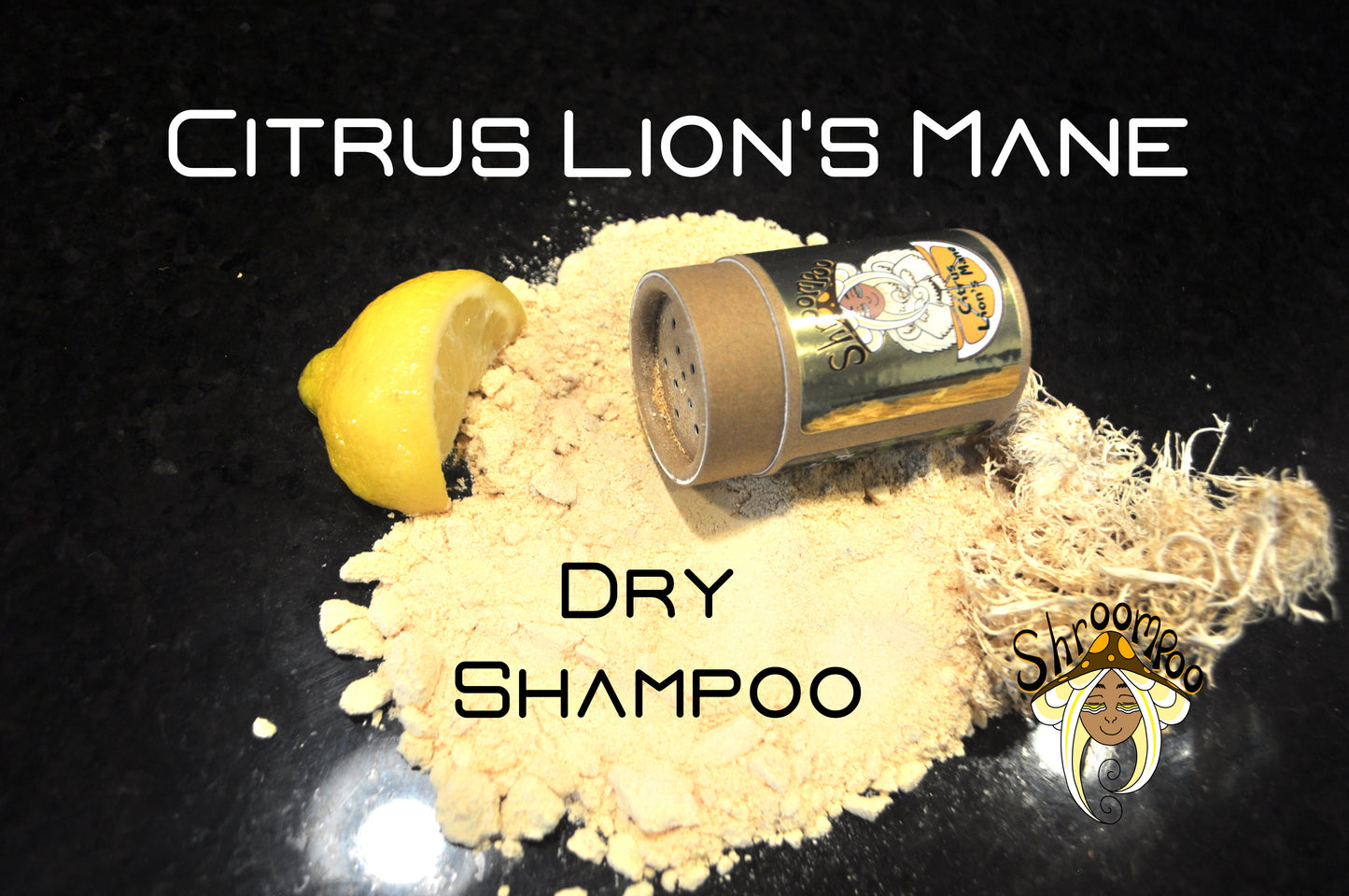 Dry Shampoo Citrus Lion's Mane Shroompoo| Organic Zero Waste | Vegan Dry Shampoo | Non Aerosol Dry Shampoo | Shampoo Powder